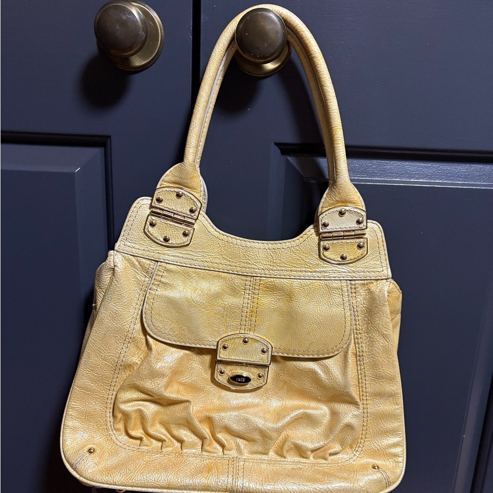 Rafe Gold Yellow Leather Shoulder Bag